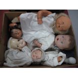 A Quantity of Mainly Mid XX Century Composition Dolls, in parts and or showing significant signs