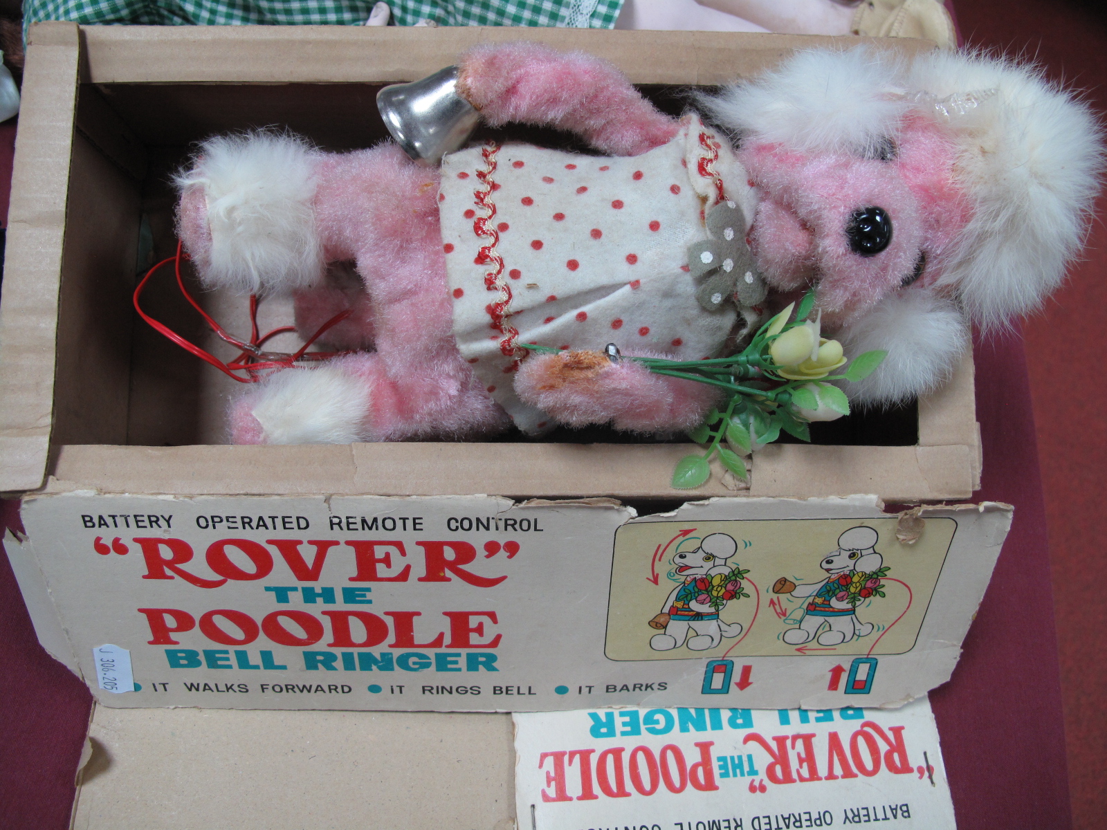 A Japanese - "Rover The Poodle", battery operated toy, boxed.