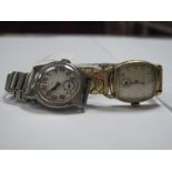 Bulova; A Vintage Wristwatch, the signed dial with Arabic numerals and seconds subsidiary dial,