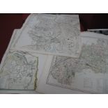 A Folio of Maps of Sheffield 1904-1935, new map of Gloucester, Worcester, Rutland etc.
