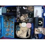 A Mixed Lot of Assorted Costume Jewellery, including diamanté necklaces, Royal Doulton horseshoe and