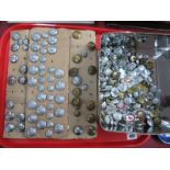 Fireman's Memorabilia - Quantity of Tunic Buttons, many Sheffield, Bedford, lapel badges of West