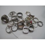 A Collection of Assorted Costume Dress Rings, including "925" etc.