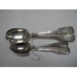 A Hallmarked Silver Fiddle Pattern Table Spoon, inscribed "E.R.C 2nd prize 1892 P.M.C", together