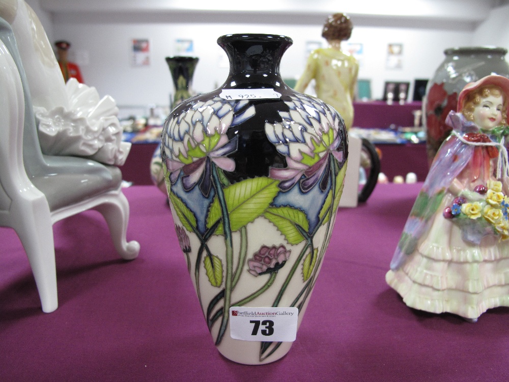 A Moorcroft Pottery Vase, painted in the 'Trefoil' pattern, designed by Nicola Slaney, shape 72/6,