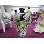A Moorcroft Pottery Vase, painted in the 'Trefoil' pattern, designed by Nicola Slaney, shape 72/6,