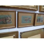 J.P. Holdsworth, Cockerel studies, three pastel and watercolour drawings 21.5 x 13.5cm. (3)