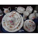 Royal Crown Derby 'Derby Posies' teapot, vases, milk jugs, jam pot, plates, cake plate etc:- One