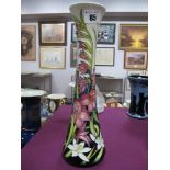 A Moorcroft Pottery Vase, painted in the 'Wild Gladioli' pattern, designed by Nicola Slaney, limited