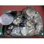 Assorted Plated Ware, including place mats, trays, scissor action servers, spill vases, sauce boats,