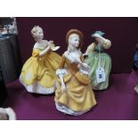 Royal Doulton Figurines - 'Buttercup' HN 2309, 'Sandra' HN 2275, 'The Last Waltz' HN 2315. (3)