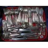 A Part Canteen of Plated Cutlery, initialled "C", including fish knives and forks, knives, forks,