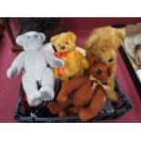 Four Modern Jointed Teddy Bears by Dean's Rag Book, including Bean Bag Bear No. 44 of 1000,