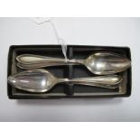 A Set of Six Hallmarked Silver Grapefruit Spoons, EV, Sheffield 1962.