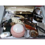 Sekonda, Everite, Smiths and Other Ladies Wristwatches, shell trinket holder, hair clips/slides,