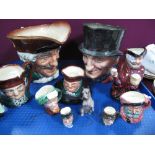 Royal Doulton Character Jugs of Varying Sizes, (seven), 'Old Chorley' toothpick holder D5599,