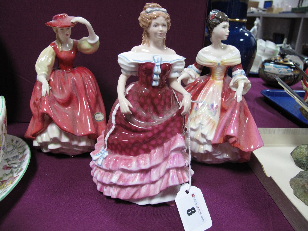 Royal Doulton Figurines - 'Southern Belle' HN 2229, 'Sweet Sixteen' HN 3648, 'Buttercup' HN 239. (