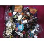 A Large Mixed Lot of Assorted Costume Jewellery:- One Box