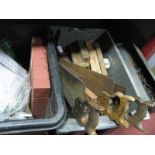 Tools - Drill bits, saws, toolbox, drill, (untested sold for parks only).