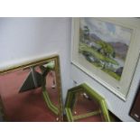 Monica Barry, Borrowdale, watercolour, signed lower right, rectangular gilt mirror, one other