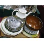 A Doulton 'Sandon' Coffee Pot (2nd), Ridgways 'Coaching Days' bowl, Spode, Doulton, Norman
