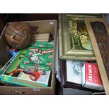 A Quantity of Mid XX Century and Later Games, toys including Shoot, plus a leather football, Dyaps