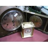 Oak Cased Westminster Chimes Mantel Clock, Estyma & Metamec examples. (3)