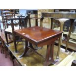 An Edwardian Walnut Corner Chair, late XX Century mahogany coffee table.