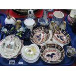 Chinese Pottery Seated Figure, Imari hors d'oeuvres, Aynsley atomiser, Wedgwood and other ceramics:-