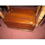 A Small Pine Blanket Chest, with lift up lid on plinth base, 63cm wide.