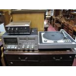 A Trio Solid State Amplifier Model KA-2000, a Garrard Zero 100 S turntable (lid and box damages) and