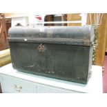 A Late XIX Century Painted Tin Trunk.