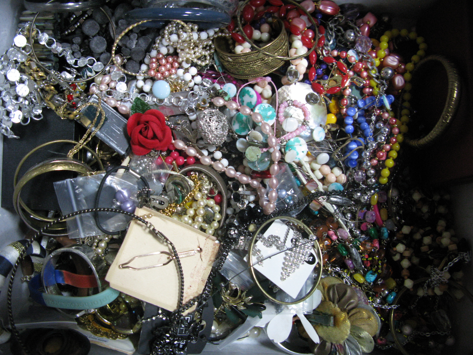 A Large Mixed Lot of Assorted Costume Jewellery:- One Box