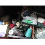 Knitting Needles, wool, yarn etc:- Four Boxes