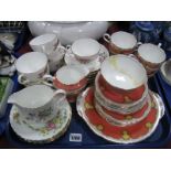 An Aynsley China Tea Service, together with a Minton tea service "Marlow" pattern:- One Tray