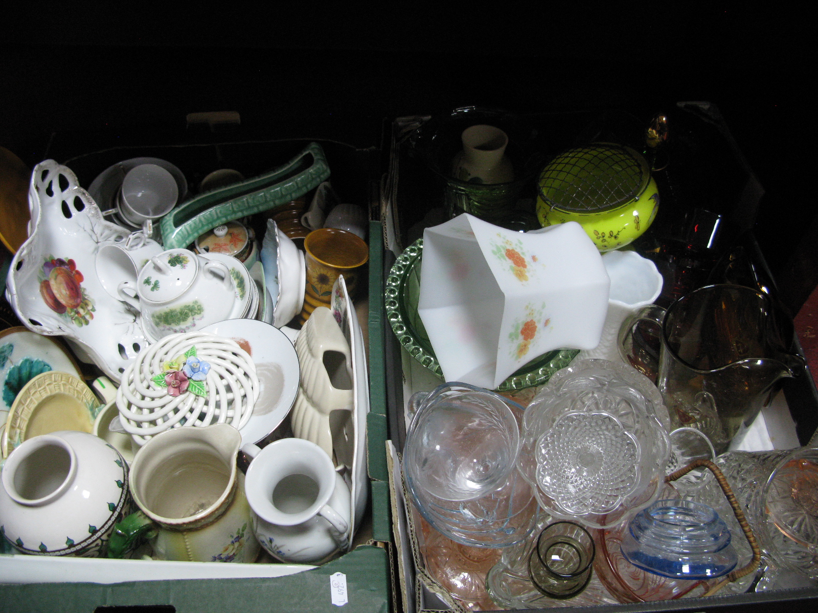 A Quantity of Glassware and Ceramics:- Two Boxes