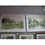 Jeremy King, Country Cottage and house scenes, two limited edition colour prints of 350, both signed