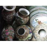 Oriental Ginger Jars, vases, plates etc:- One Box