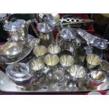 Plate Tea Ware, goblets, ashtray, etc- One Tray