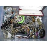 A Large Mixed Lot of Assorted Costume Jewellery:- One Box