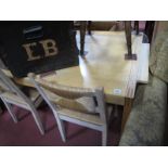 Light Dining Table, with extension, plus four chairs.