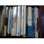 Seventeen Hardback Military Aviation Reference Books, including "American Combat Planes" by Ray