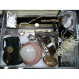 Sekonda, Everite, Smiths and Other Ladies Wristwatches, shell trinket holder, hair clips/slides,