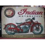 Indian Motorcycle Metal Wall Sign 50 x 70cm