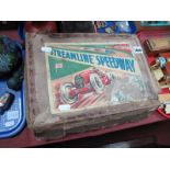 A Mid XX Century Tinplate Clockwork 'Streamline Speedway' by Marx boxed.