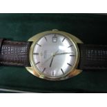 Omega; A Vintage Automatic Gent's Wristwatch, the signed dial with line markers, date aperture and
