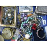 Ladies wristwatches, necklaces, caskets, etc:- One Tray