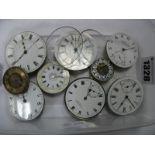 Pocket and Fob Watch Dials/Movement, (spares/repairs) including "Everite H Samuel Manchester", etc.