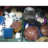 Storage Jars, Laura Ashley mugs, jardinieres etc:- Two Boxes