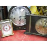 Oak Cased Westminster Chimes Mantel Clock, Estyma & Metamec examples. (3)
